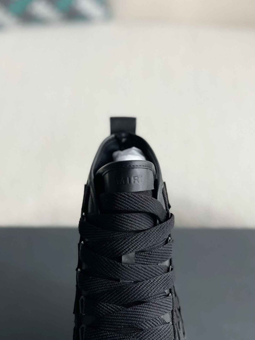 Amiri Star Court High – Black Canvas & Leather Stars