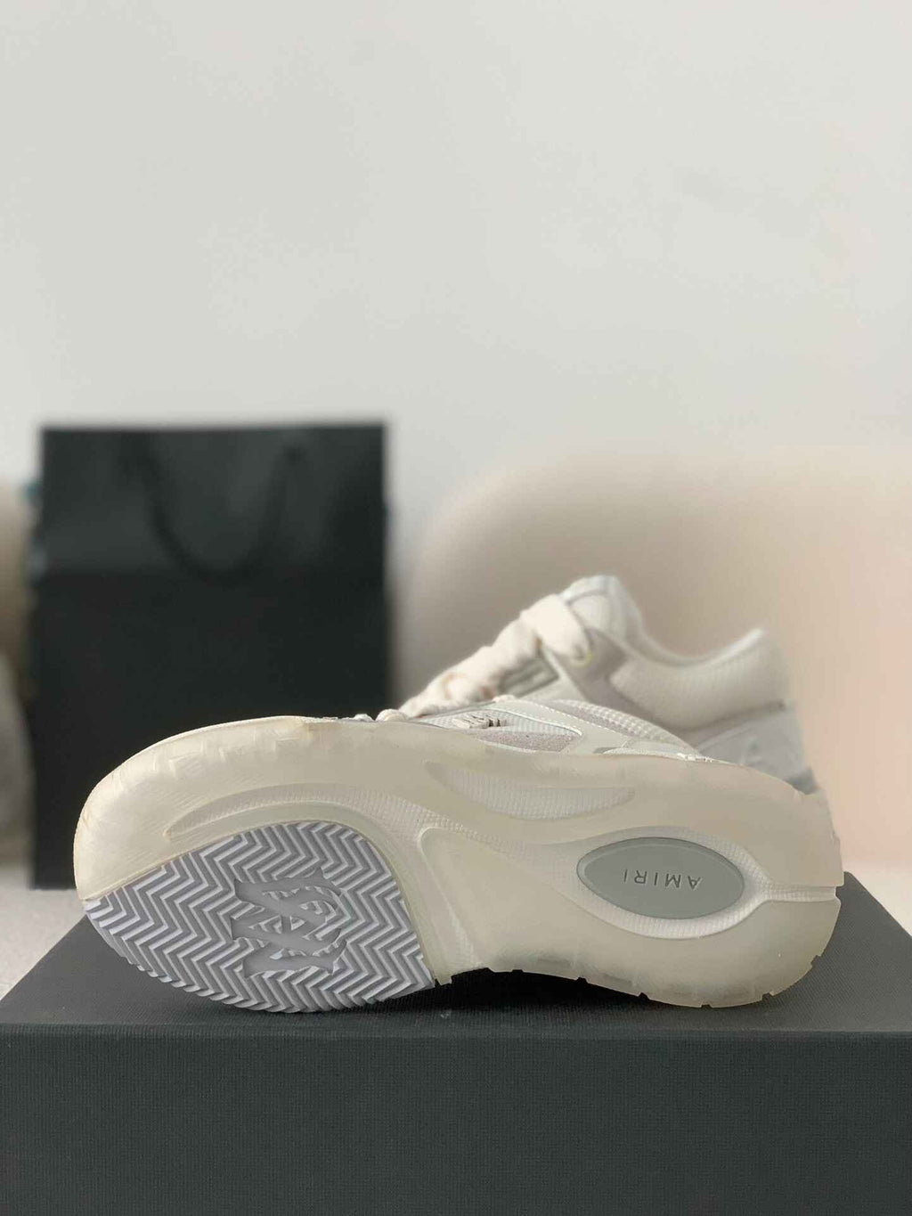 Amiri MA-1 Sneaker – Triple White & Grey