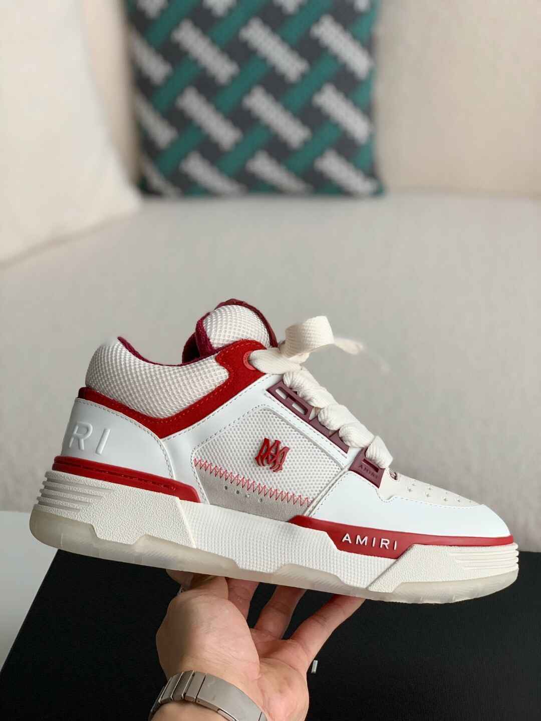 Amiri MA-1 Sneaker – Burgundy & White