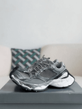 Balenciaga Men's Stapler Sneaker in Grey/ Silver/ Black/ White