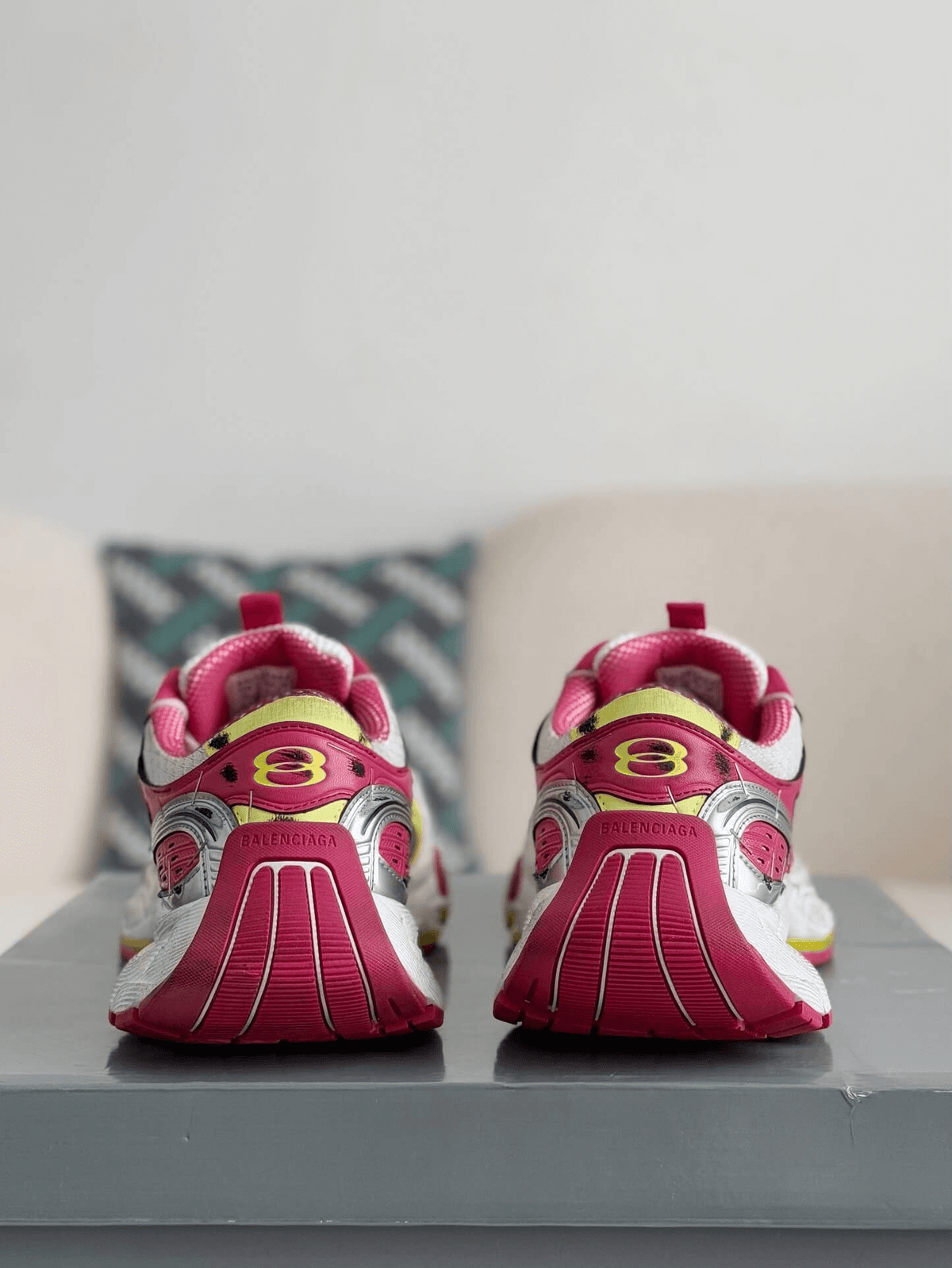 Balenciaga 10XL Sneaker – White, Pink & Yellow
