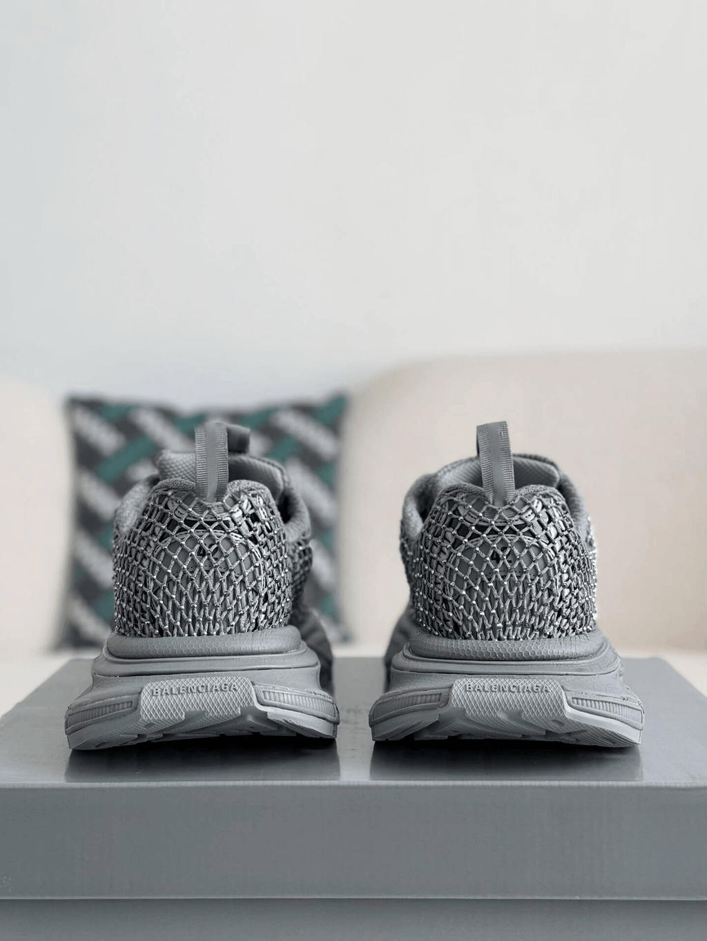 Balenciaga 3XL Sneaker Mesh Rhinestone – Grey