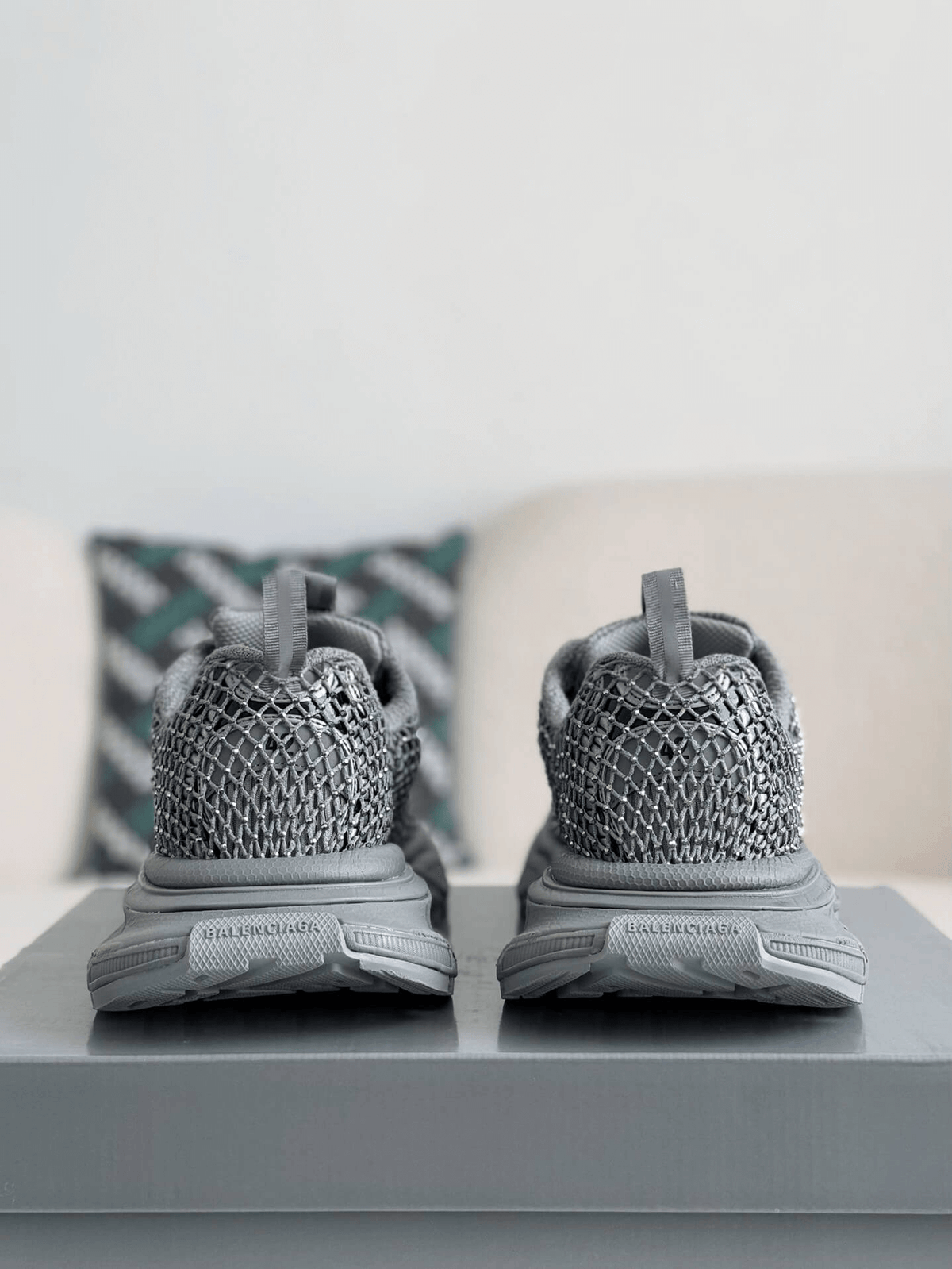 Balenciaga 3XL Sneaker Mesh Rhinestone – Grey
