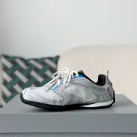 Balenciaga Radar Gradient Lines Sneaker – Silver, White & Blue