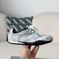 Balenciaga Radar Gradient Lines Sneaker – Silver, White & Blue