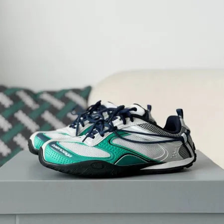 Balenciaga Radar Sneaker – Light Grey, Green & Black