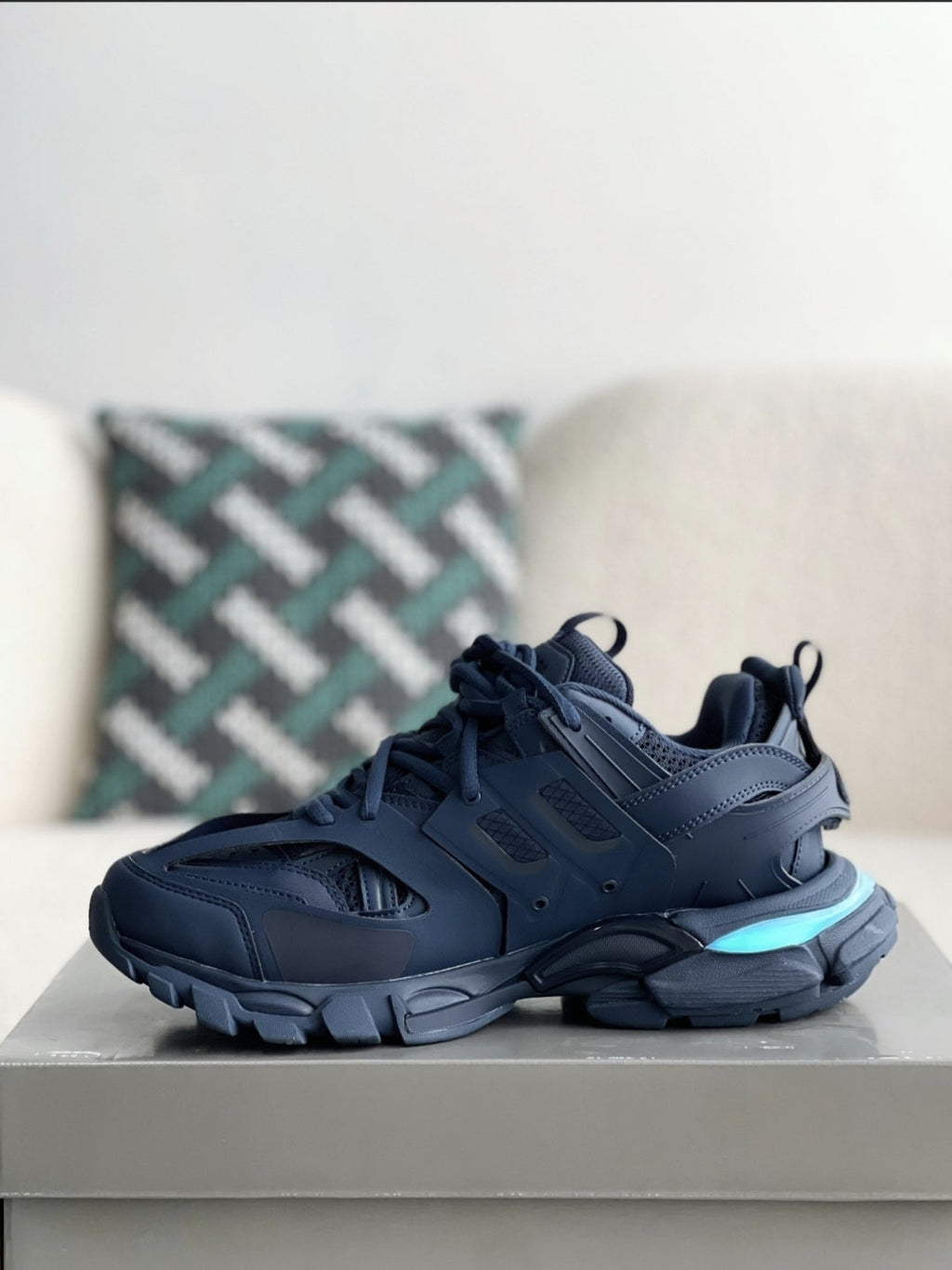 Balenciaga Track Sneaker LED – Marine Blue / Navy