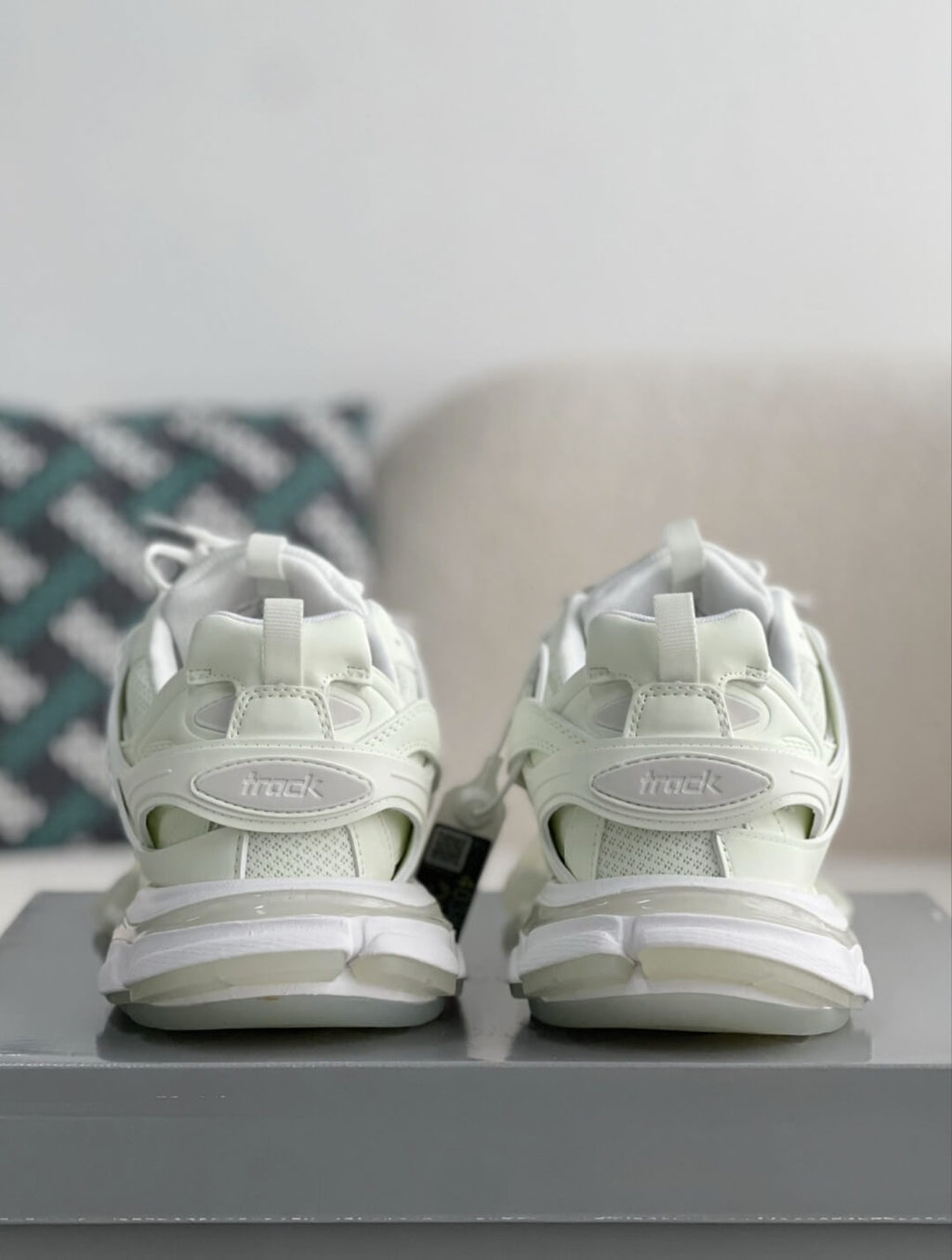 Balenciaga Track Sneaker – Triple White / Chalk