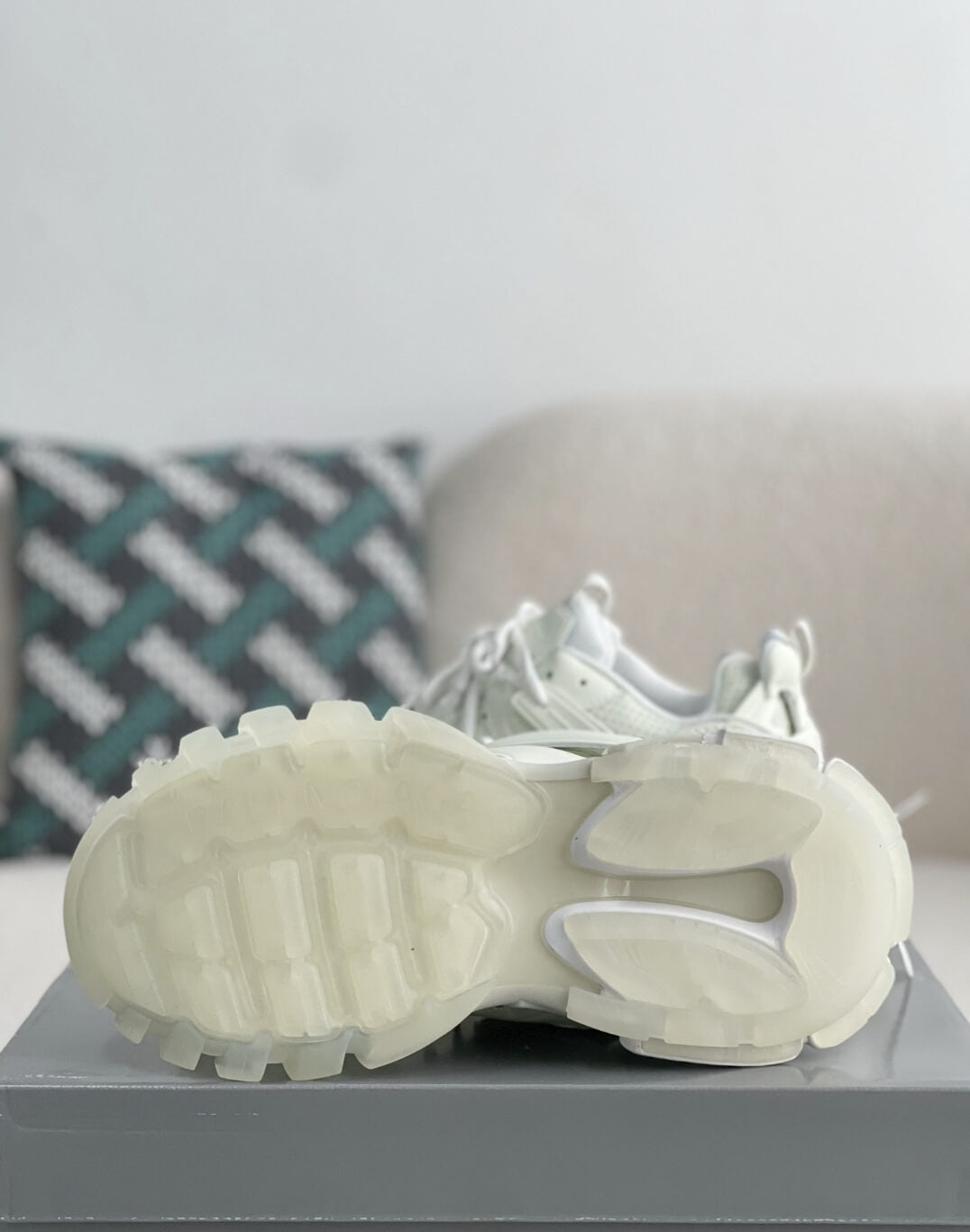 Balenciaga Track Sneaker – Triple White / Chalk