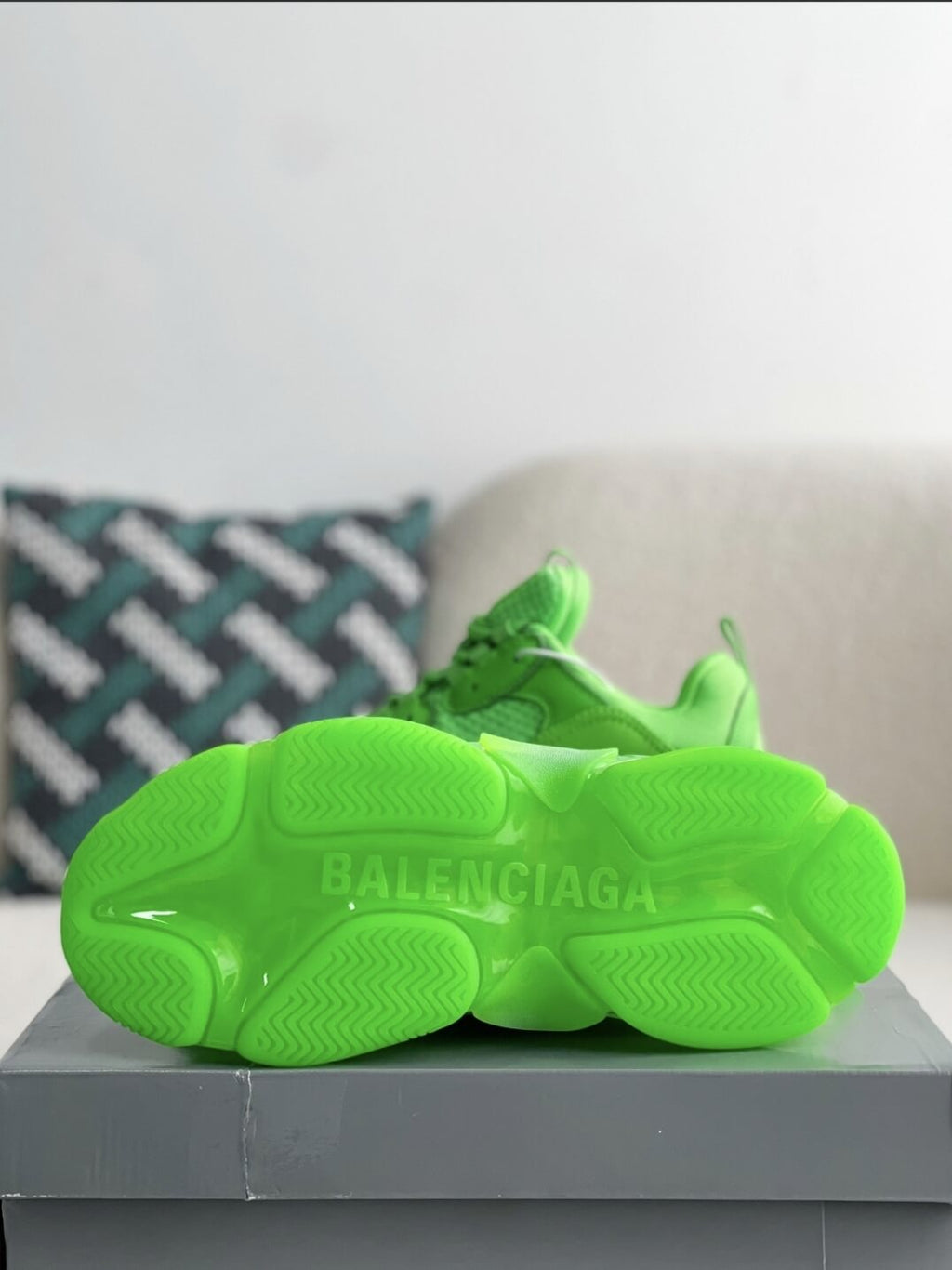 Balenciaga Triple S Sneaker Clear Sole – Neon Green