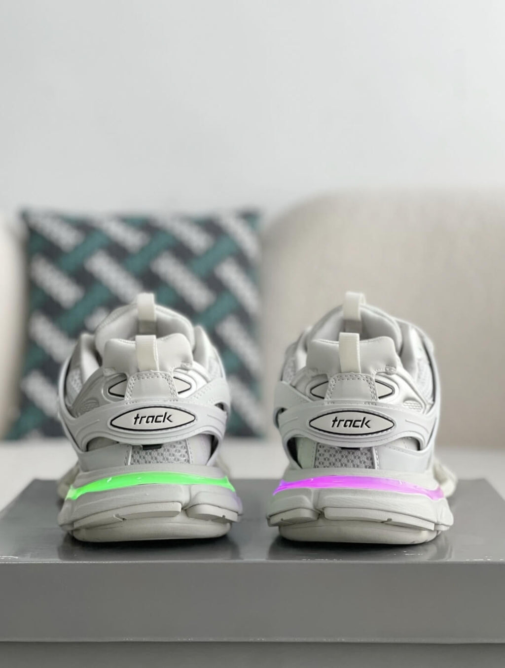 Balenciaga Track Sneaker LED – White / Light Grey
