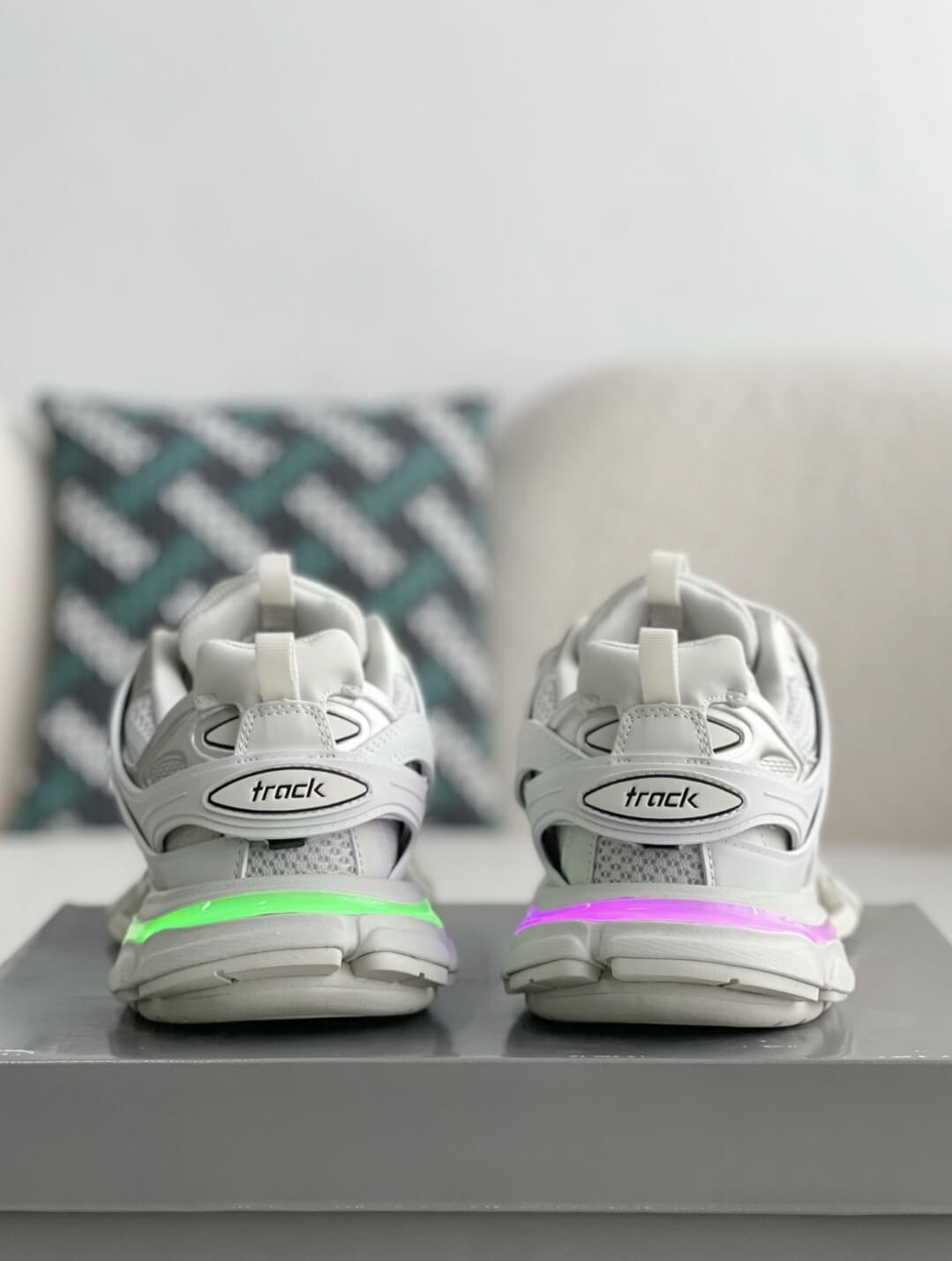 Balenciaga Track Sneaker LED – White / Light Grey