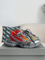 Balenciaga 3XL Sneaker – Red, Yellow & Metallic Silver