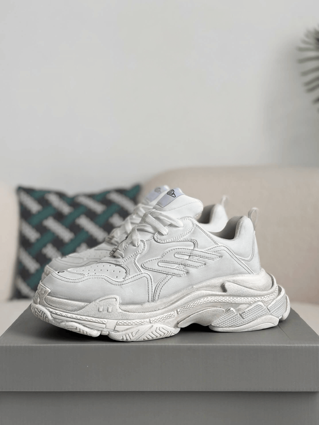 Balenciaga Triple S Sneaker – Triple White Leather & Mesh