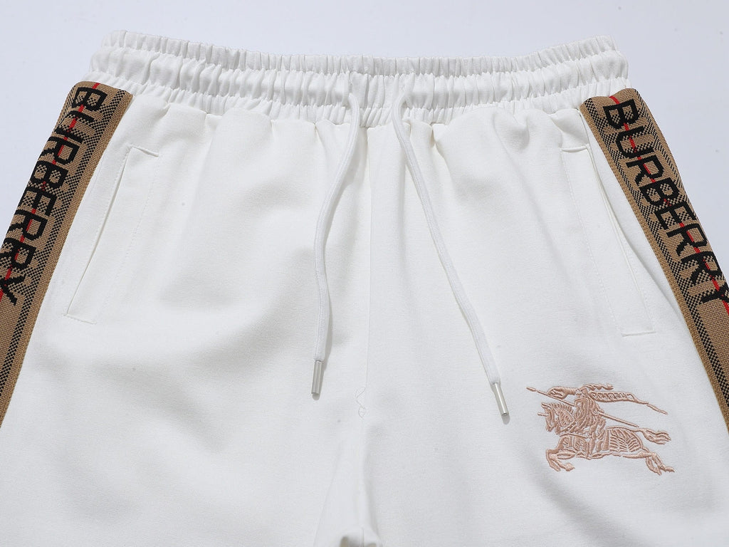 Burberry Vintage Check Trim Tracksuit - White EKD Embroidered Jacket & Pants Set