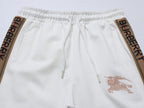 Burberry Vintage Check Trim Tracksuit - White EKD Embroidered Jacket & Pants Set