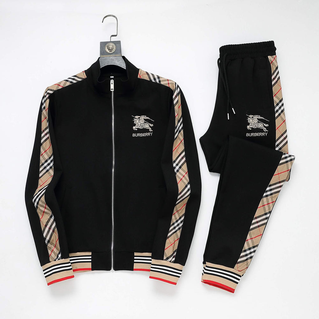 Burberry Vintage Check Tape EKD Technical Tracksuit Black