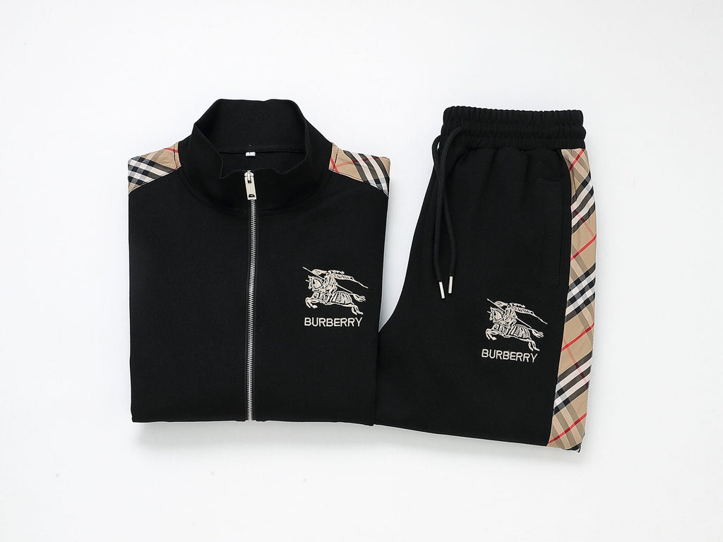 Burberry Vintage Check Tape EKD Technical Tracksuit Black