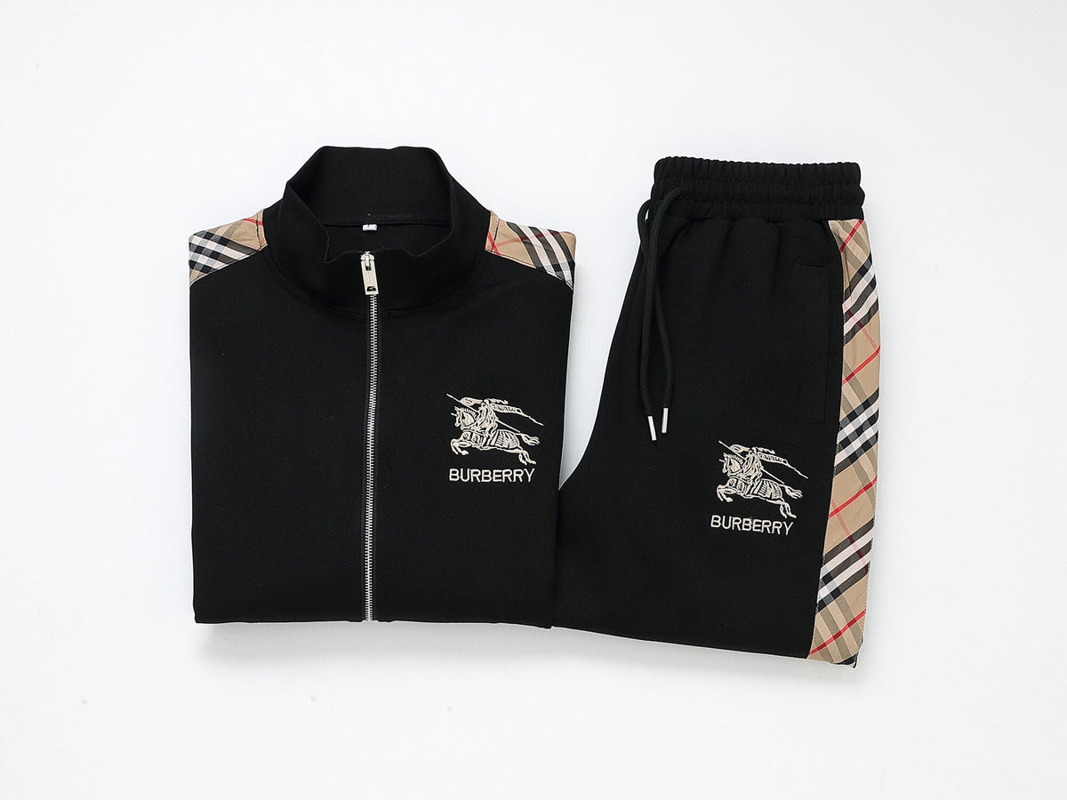 Burberry Vintage Check Tape EKD Technical Tracksuit Black