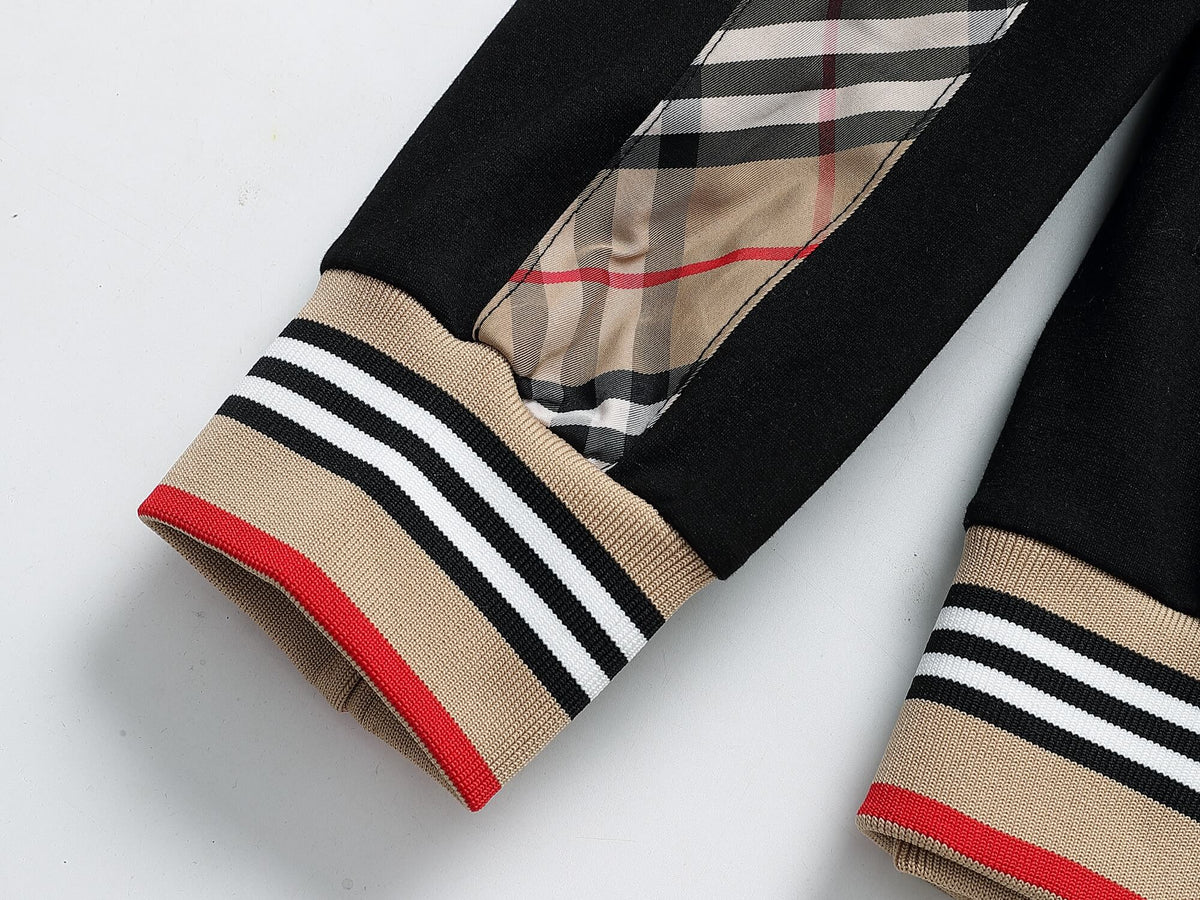Burberry Vintage Check Tape EKD Technical Tracksuit Black