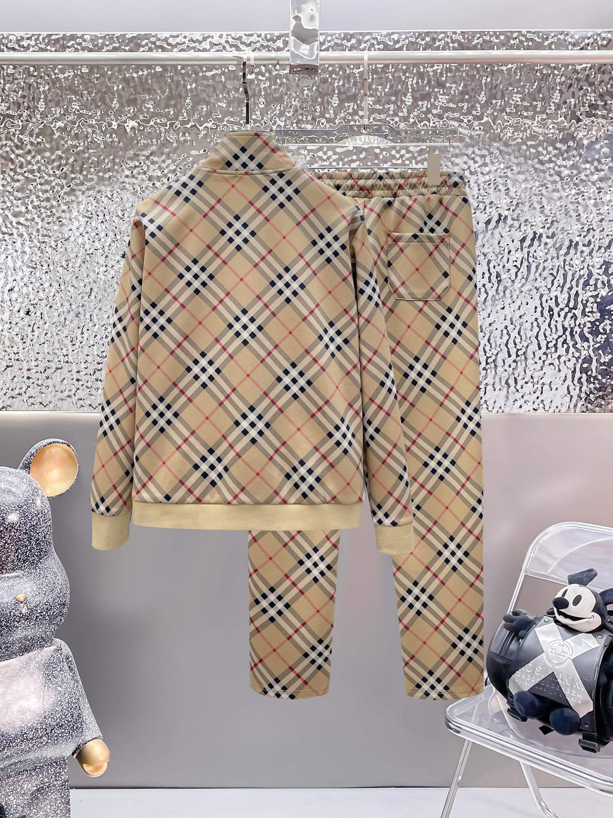 Burberry Vintage Check Technical Jersey Tracksuit Archive Beige