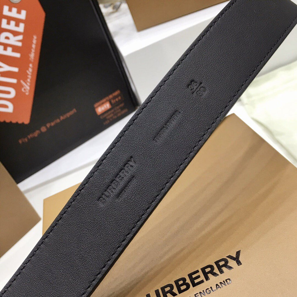Burberry Brown TB Monogram Coated Canvas Buckle Belt