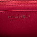 Chanel Mini Rectangular Flap Bag Red Caviar Silver Hardware