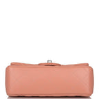 Chanel Mini Rectangular Flap Bag Rose Lambskin Silver Hardware
