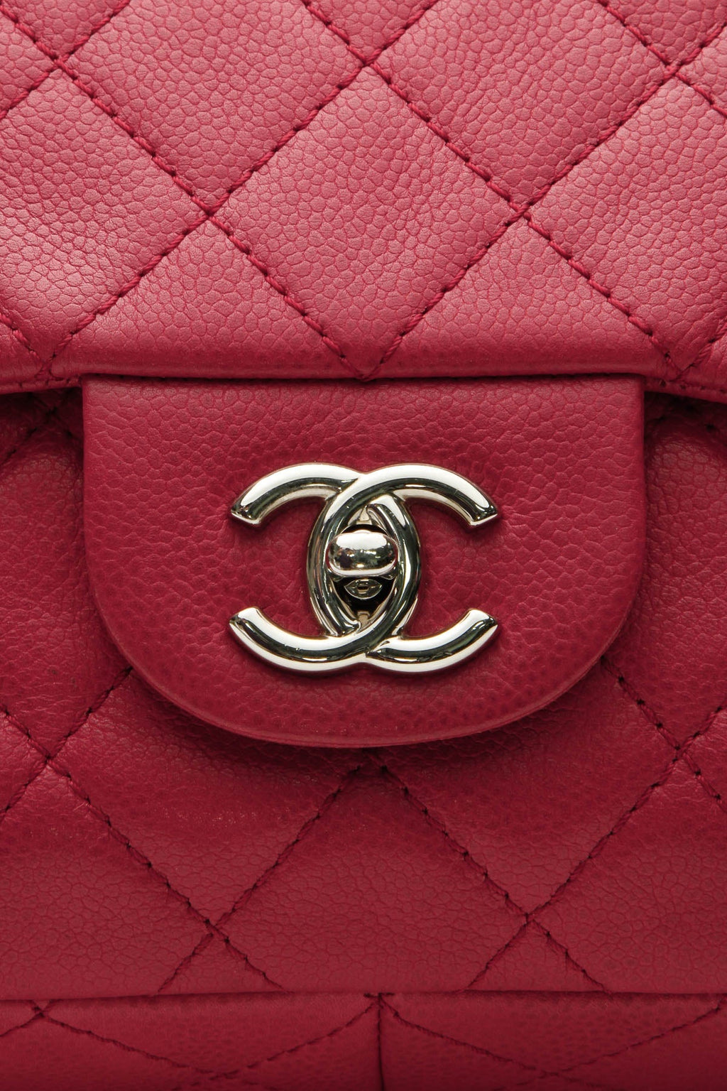 Classic Jumbo Single Flap Bag - Raspberry