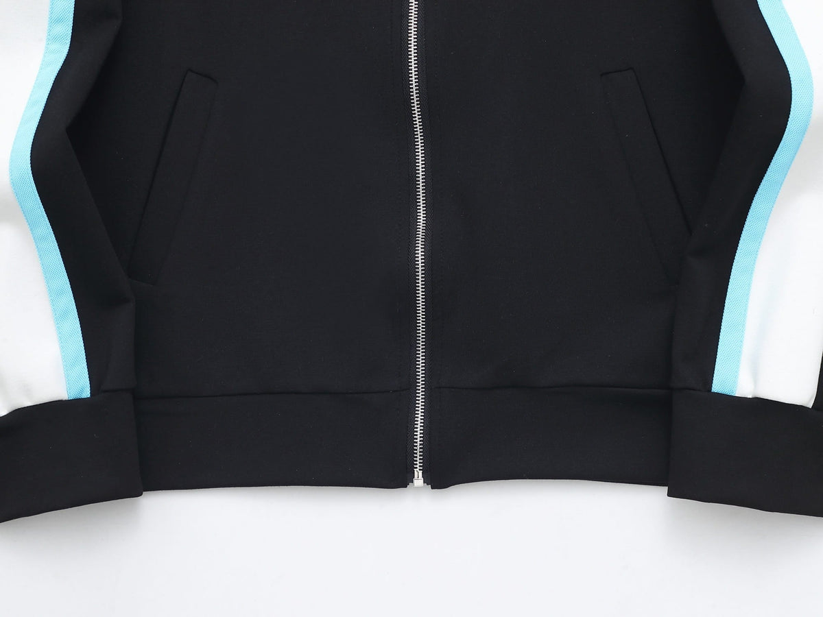 Casablanca Piqué Tracksuit Set - White & Black Tennis Knit Zip Jacket & Pants