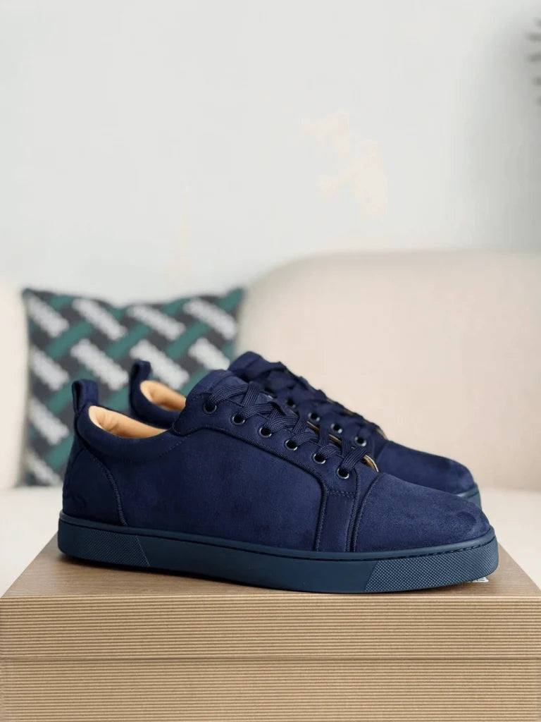 Christian Louboutin Louis Junior Sneaker – Navy Blue Suede
