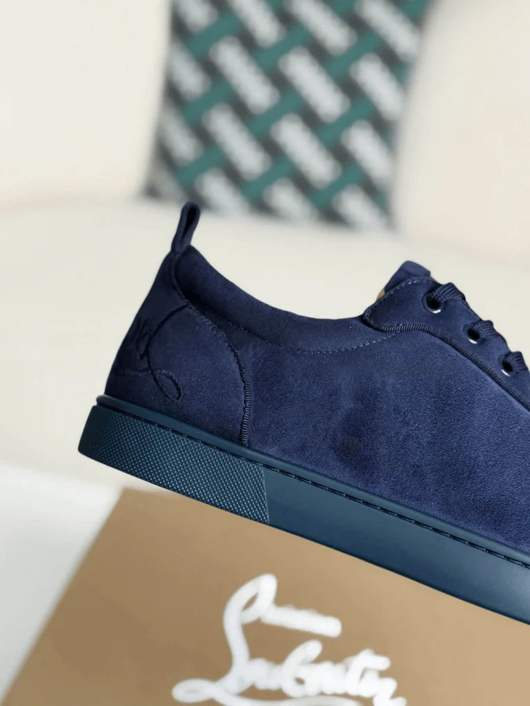 Christian Louboutin Louis Junior Sneaker – Navy Blue Suede