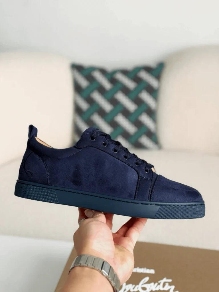 Christian Louboutin Louis Junior Sneaker – Navy Blue Suede