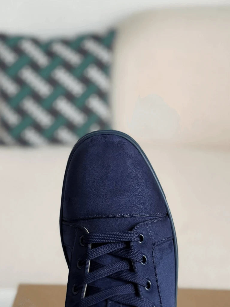 Christian Louboutin Louis Junior Sneaker – Navy Blue Suede