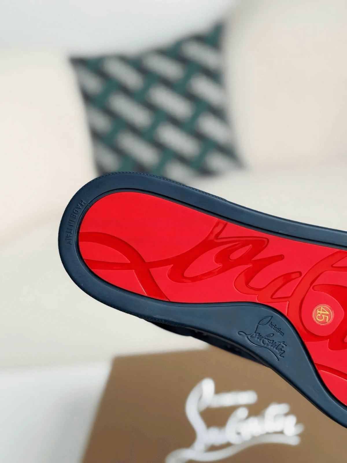 Christian Louboutin Louis Junior Sneaker – Navy Blue Suede