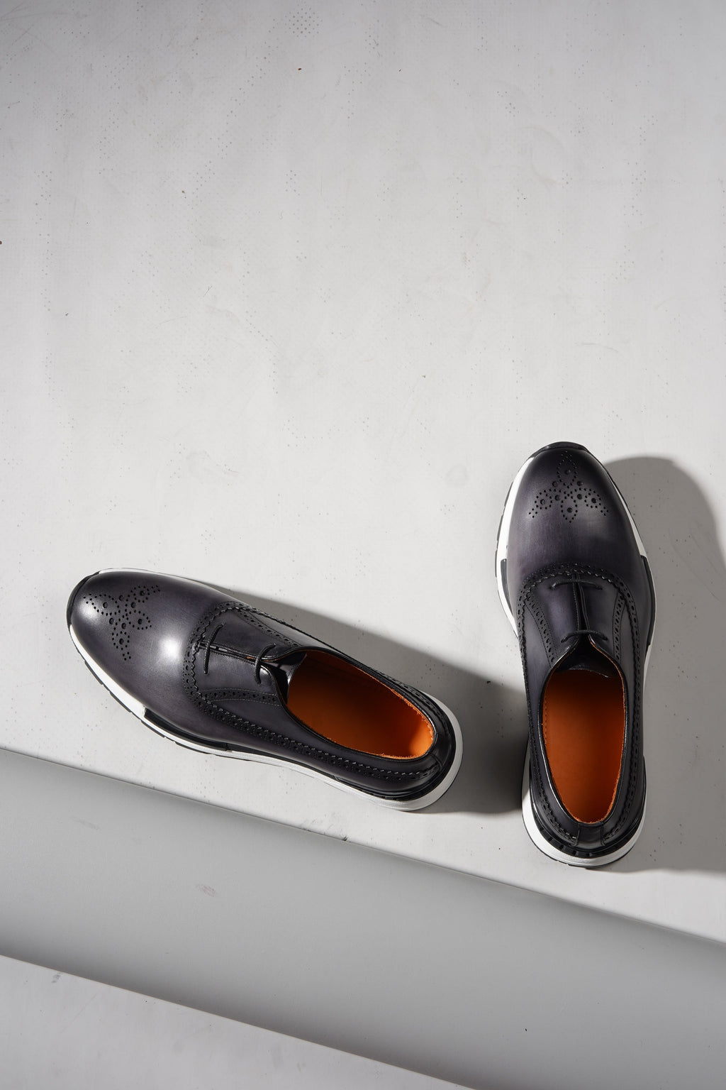 Bergamo Brogue Sneaker — Grey Leather