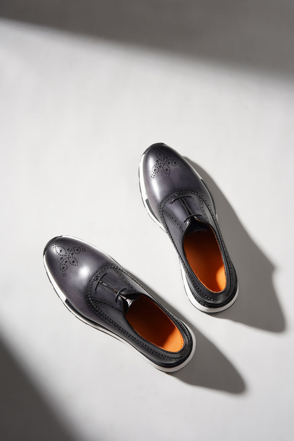 Bergamo Brogue Sneaker — Grey Leather