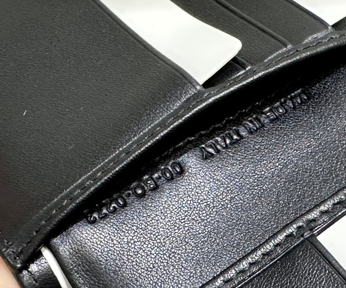 Dior CD Icon Bifold Wallet - Gris Flanelle Grained Calfskin Grey Leather Billfold