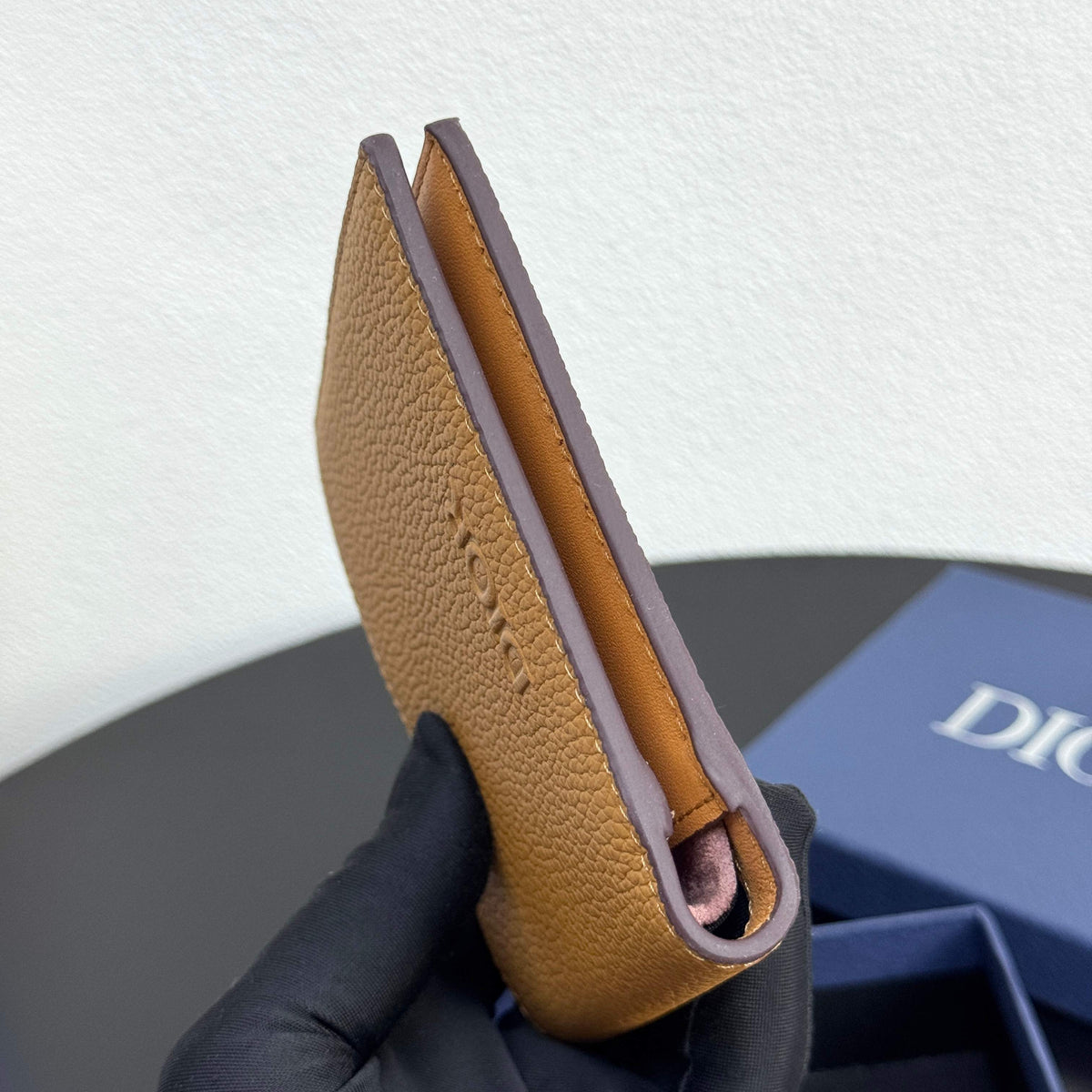 Dior Men's Privé Bifold Wallet - Brown Grained Calfskin