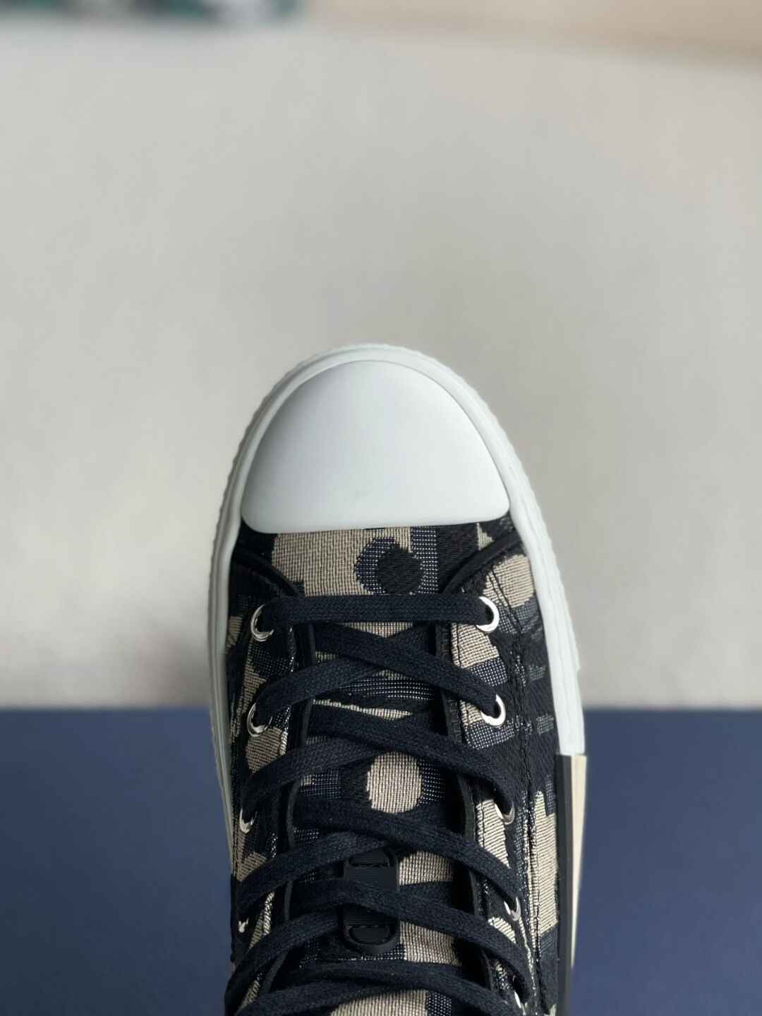 Dior B23 High-Top Sneaker in Black Oblique Jacquard
