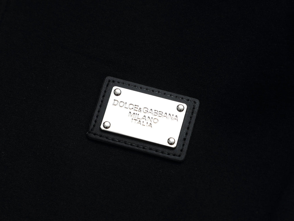 Dolce & Gabbana DG Logo Side Band Tracksuit Technical Jersey Black