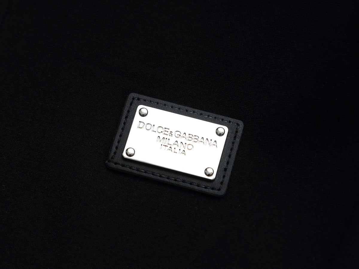 Dolce & Gabbana DG Logo Side Band Tracksuit Technical Jersey Black