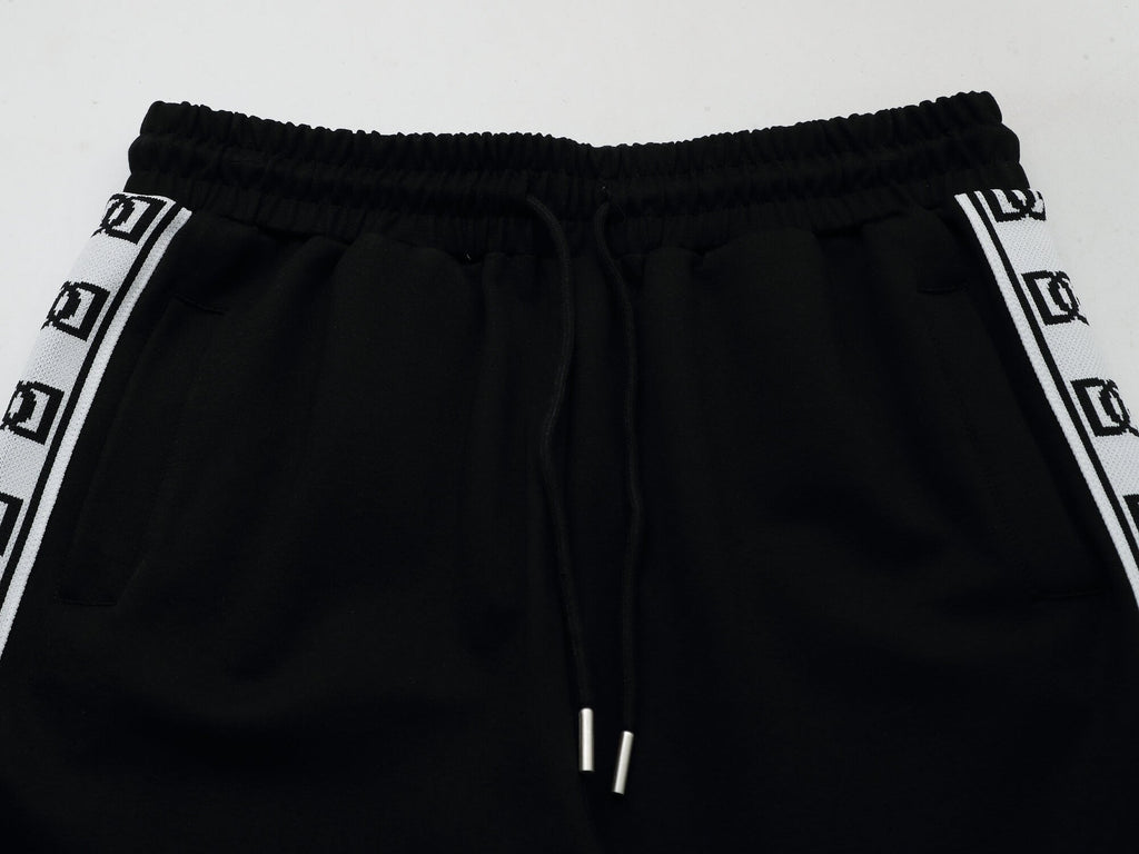 Dolce & Gabbana DG Logo Side Band Tracksuit Technical Jersey Black