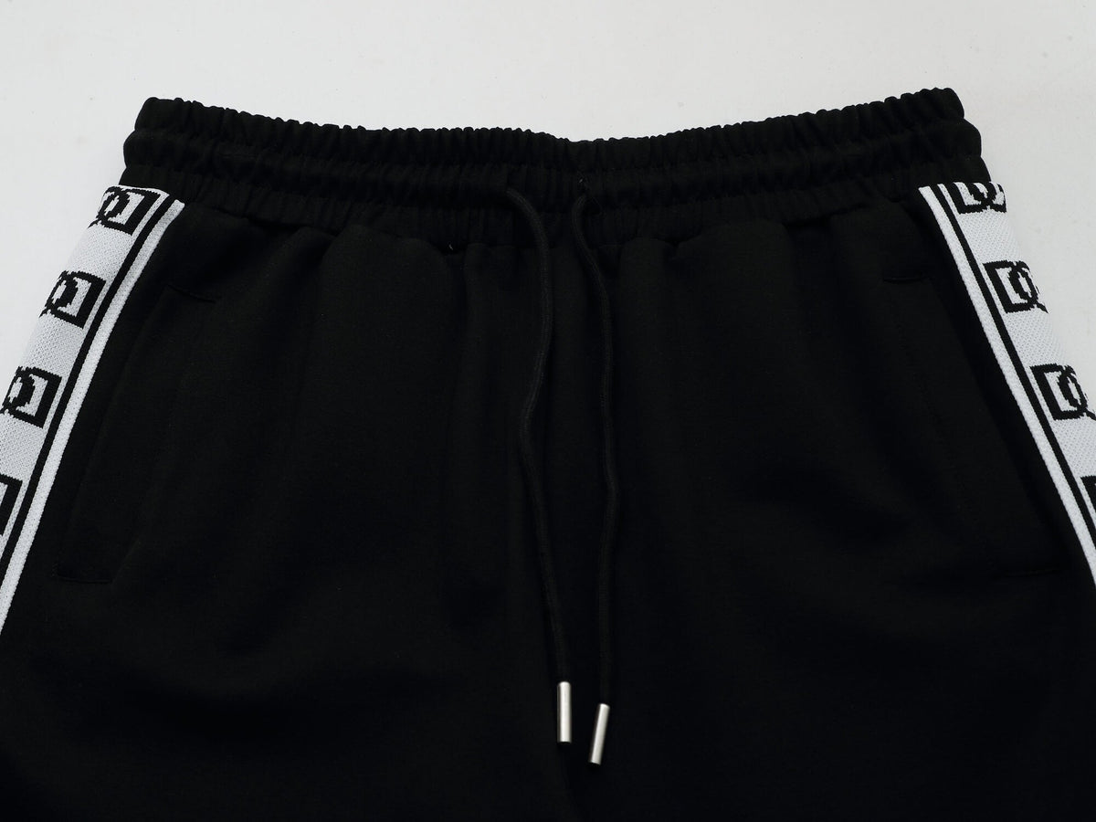 Dolce & Gabbana DG Logo Side Band Tracksuit Technical Jersey Black