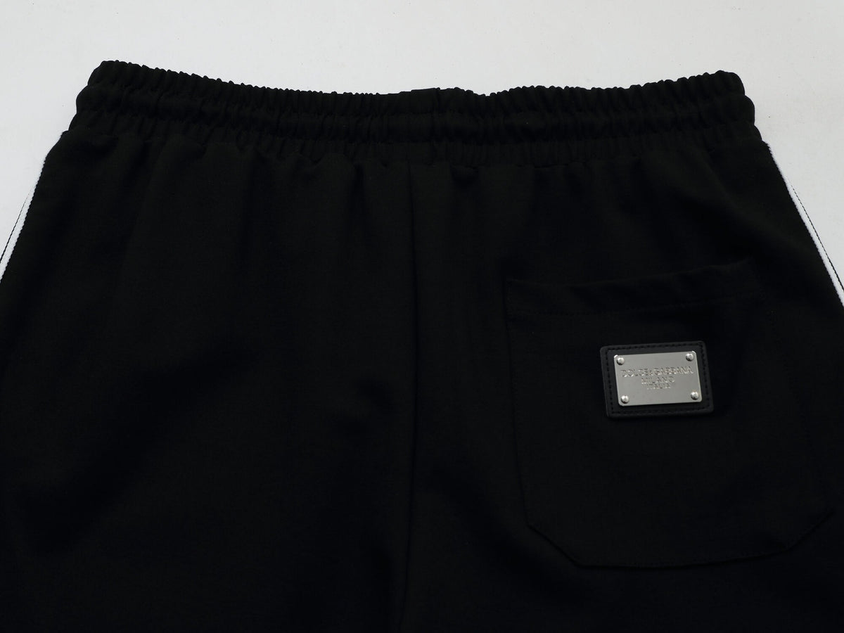 Dolce & Gabbana DG Logo Side Band Tracksuit Technical Jersey Black