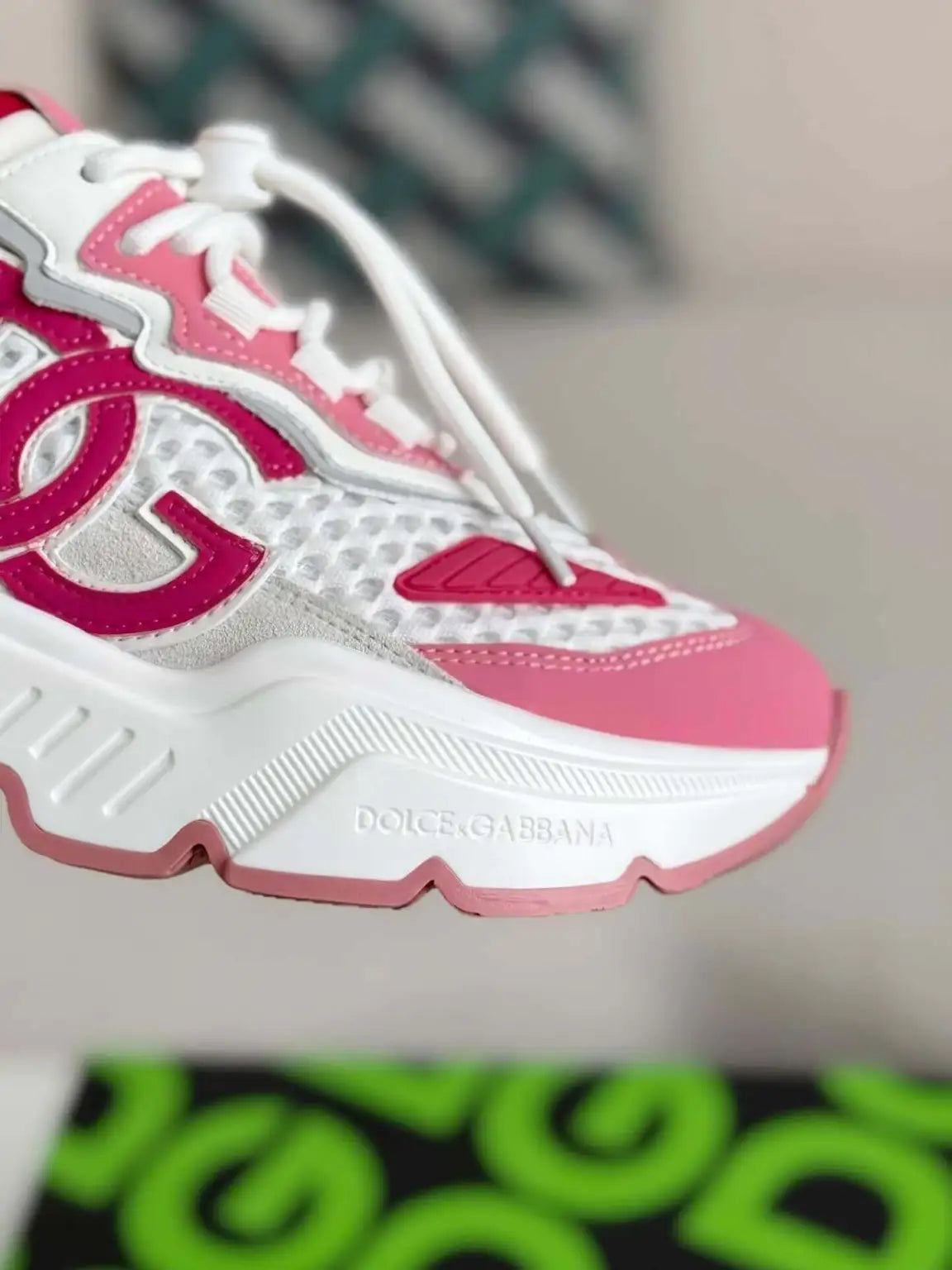 Dolce & Gabbana Daymaster Sneaker – White, Pink & Fuchsia