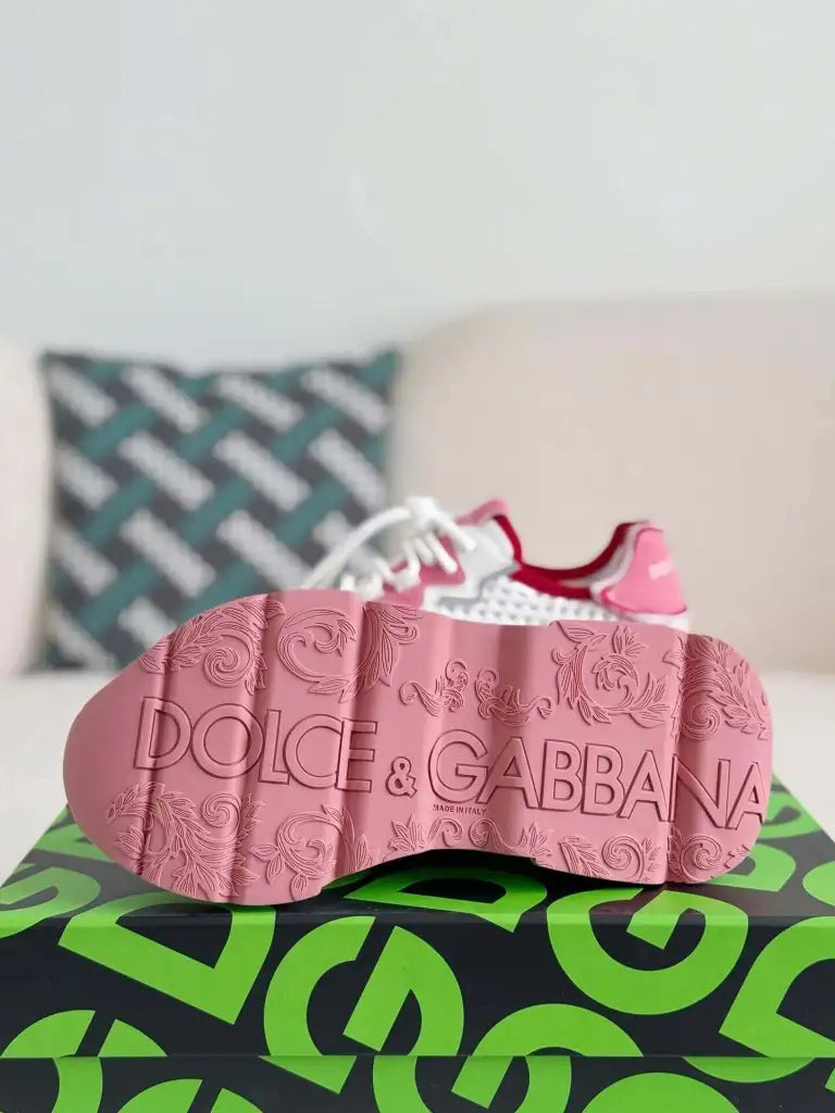 Dolce & Gabbana Daymaster Sneaker – White, Pink & Fuchsia
