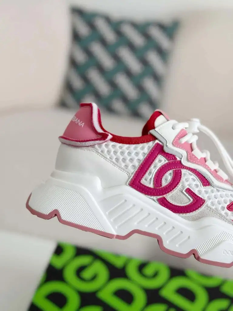 Dolce & Gabbana Daymaster Sneaker – White, Pink & Fuchsia