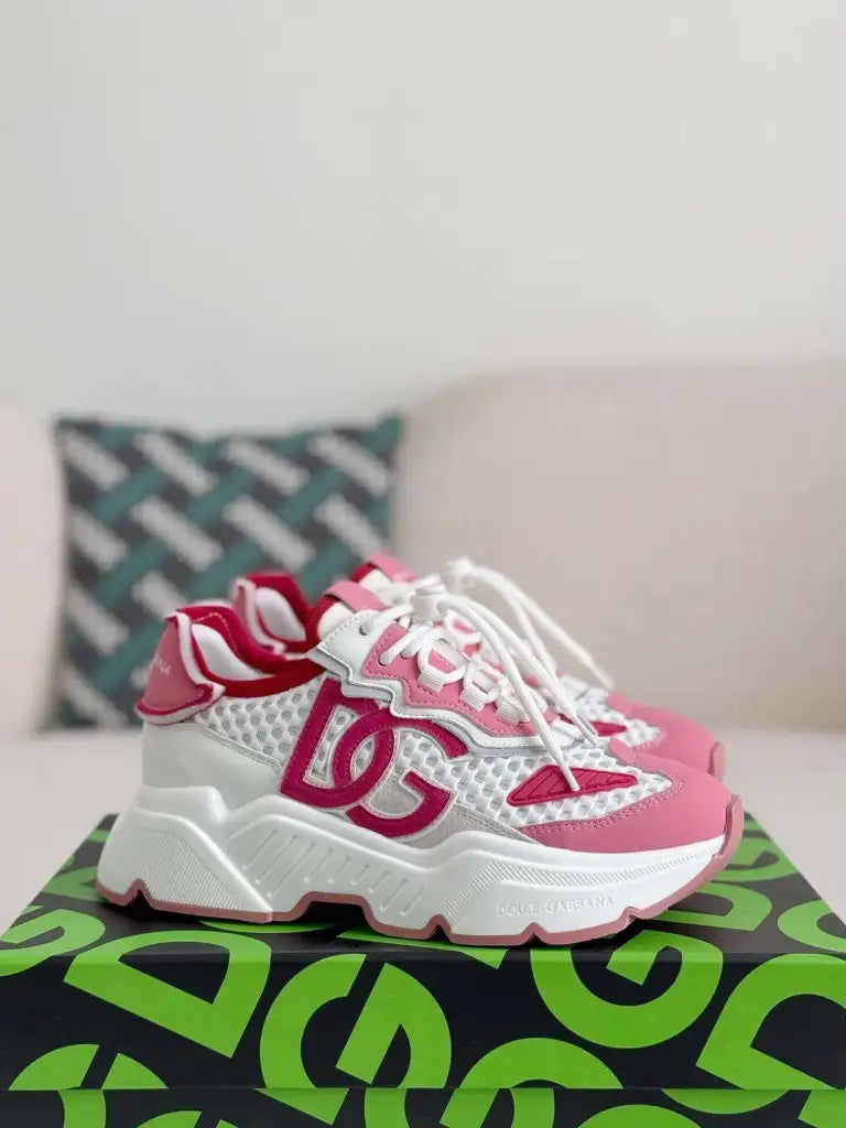 Dolce & Gabbana Daymaster Sneaker – White, Pink & Fuchsia