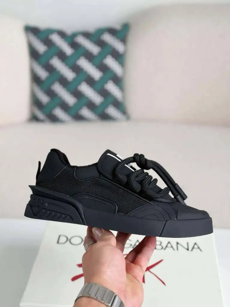 Dolce & Gabbana Space Sneaker – All-Black Technical Mesh